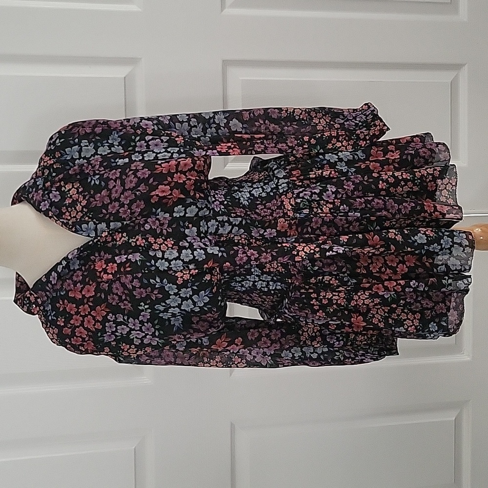 Boho floral mini dress